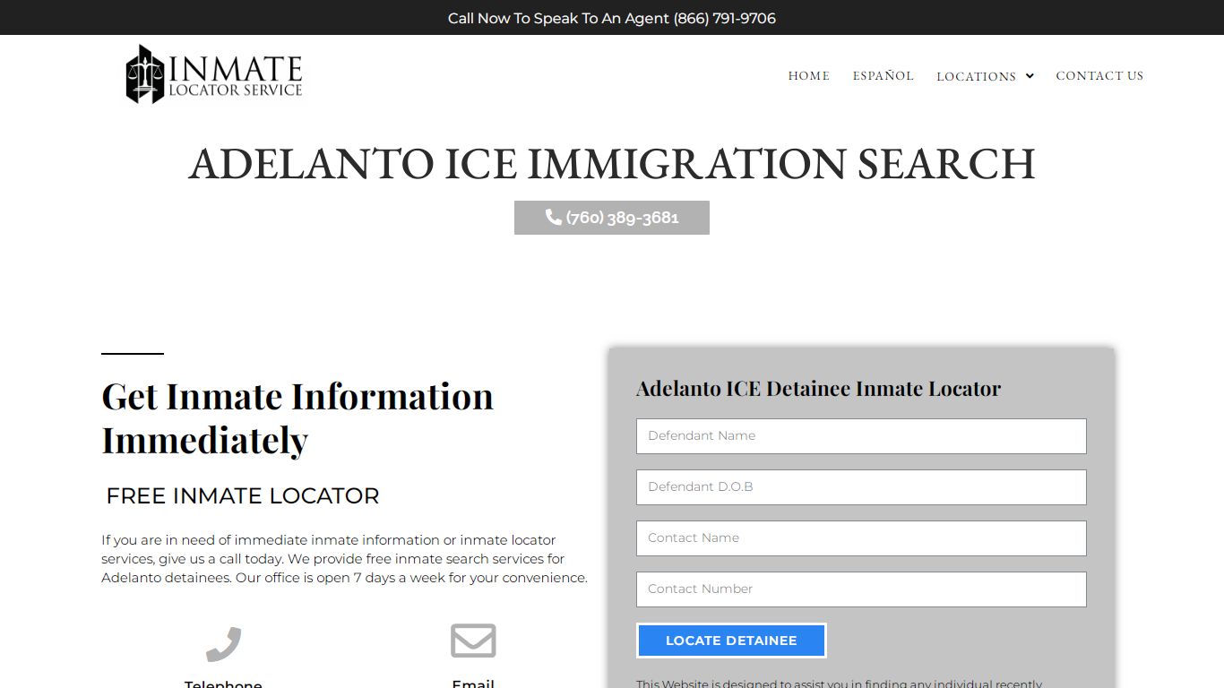 Adelanto ICE Immigration Search - Inmate Locator